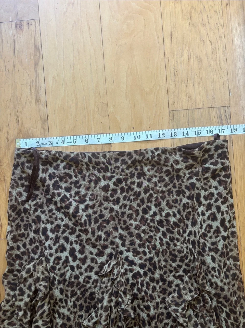 Lauren petite silk skirt. Leopard print.